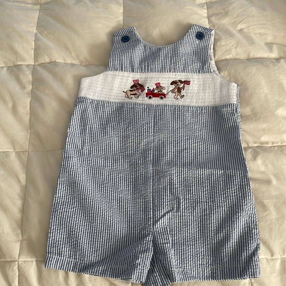 Seersucker one piece outfit. Size 24 months. Perfect condition
